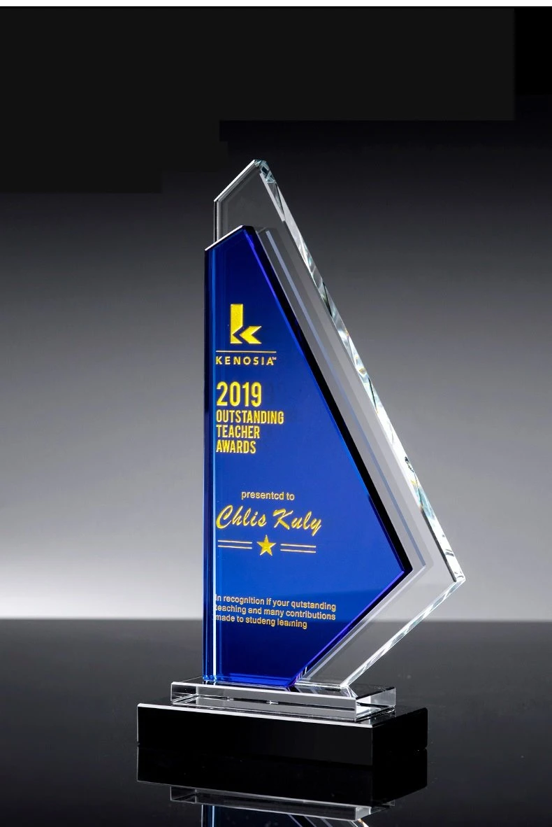 Trofeu Custom Boat Shape Crystal Award