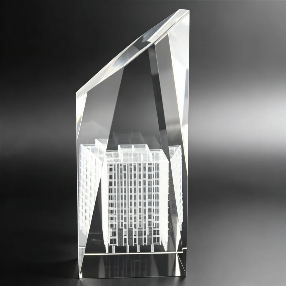 Personalized 3D Building Crystal Trophy price
