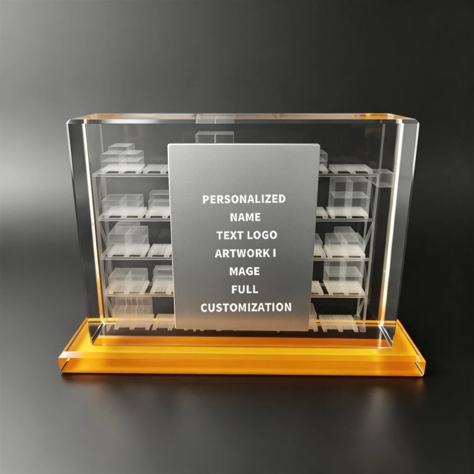 Warehouse Rack Yellow Base Crystal Plaque suppliers